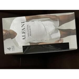 New 4 Alfani Black V Neck T-Shirts Size M